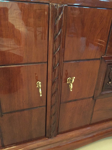 Bronze Face French Art Deco Vitrine / Dry Bar