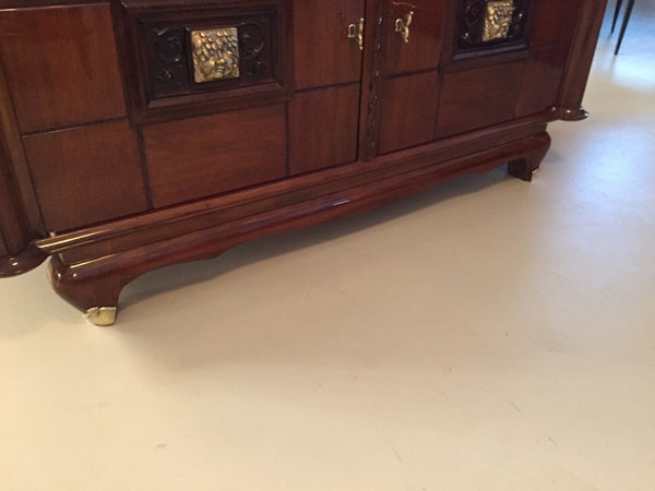 Bronze Face French Art Deco Vitrine / Dry Bar