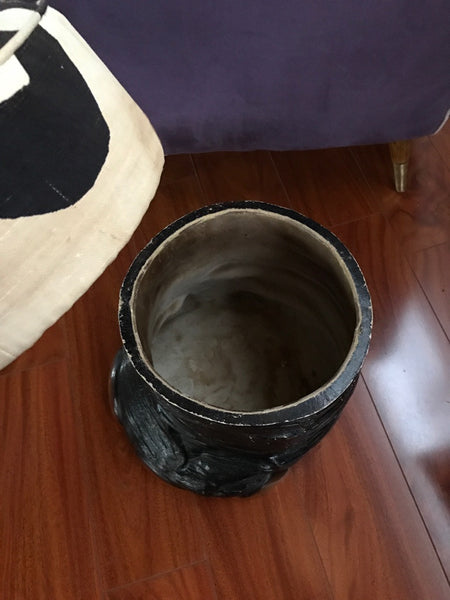 Mid Century Red Mile Style Faux Elephant Foot Stool / Bench