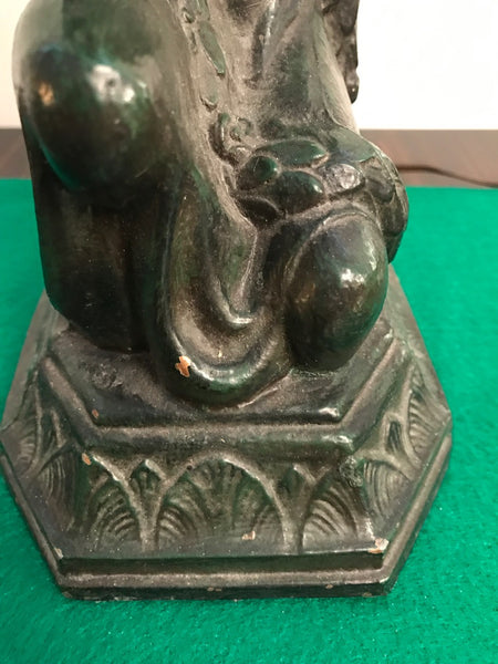 Female Art Deco Table Lamp Sculpture