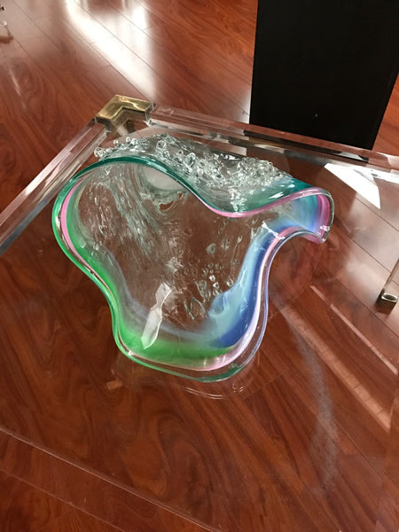 Mid Century Murano Seashell Glass Bowl