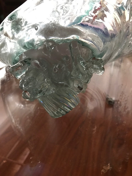Mid Century Murano Seashell Glass Bowl