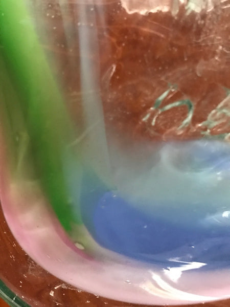 Mid Century Murano Seashell Glass Bowl