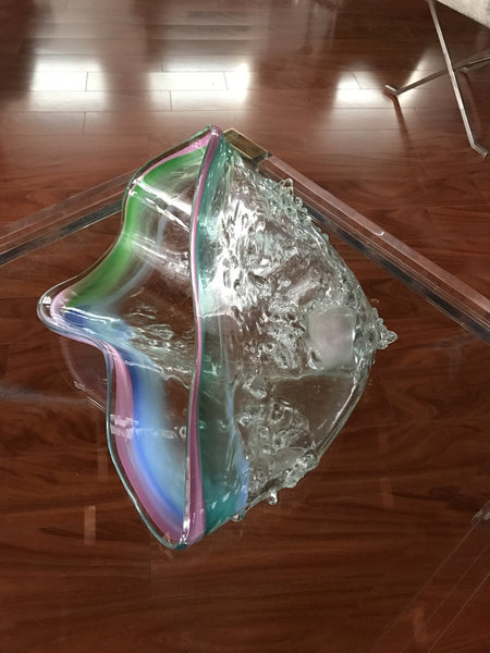 Mid Century Murano Seashell Glass Bowl