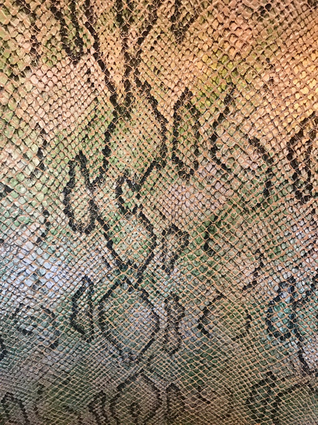 Pair of Italian Mid Century Modern Club Chairs With Faux Snake Skin