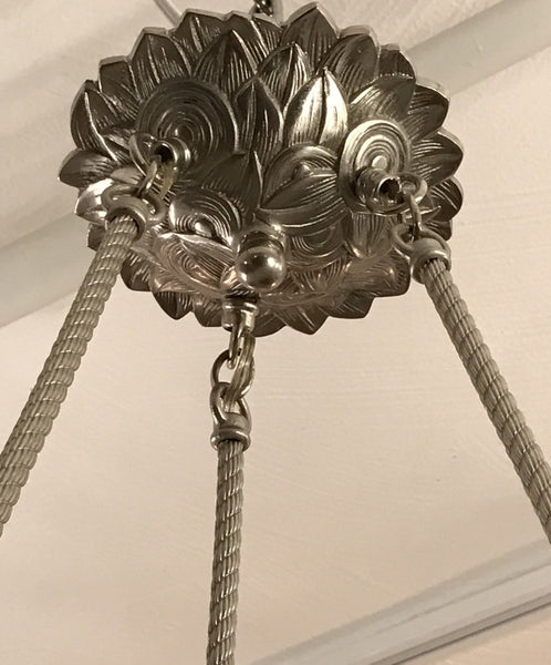 French Art Deco Chandelier Signed "Ros"