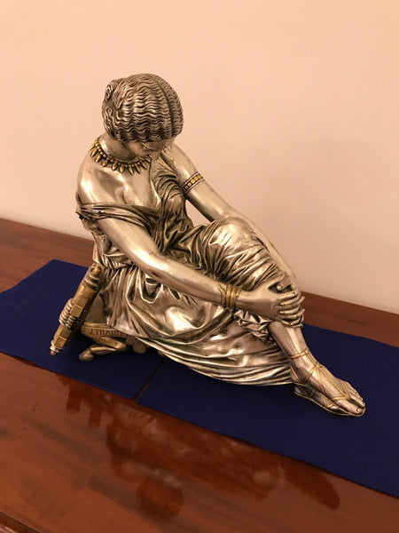 French Bronze Figure of a Seated Female