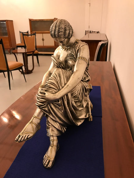 French Bronze Figure of a Seated Female