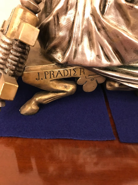 French Bronze Figure of a Seated Female