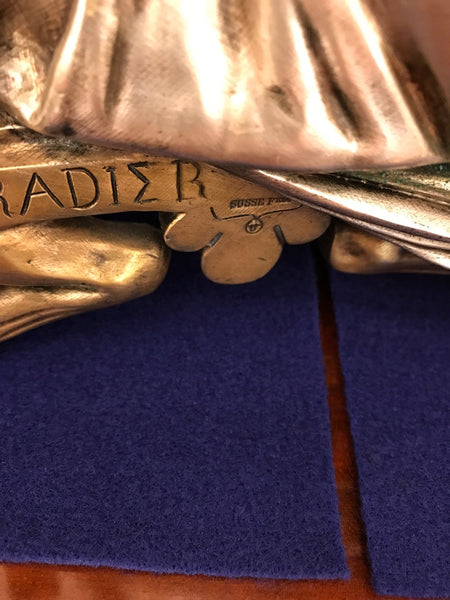 French Bronze Figure of a Seated Female