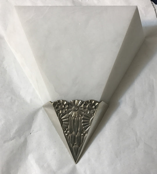 Pair of Alabaster French Art Deco Sconces
