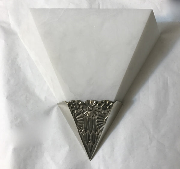 Pair of Alabaster French Art Deco Sconces