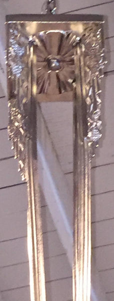 French Art Deco Grape Leaf Motif Chandelier