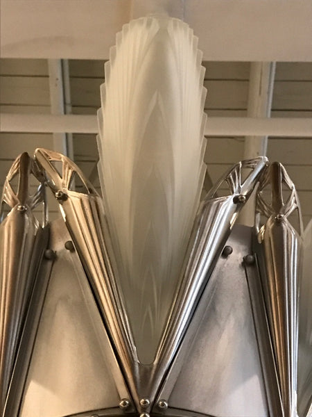 Stunning French Art Deco Chandelier Signed by G Leleu