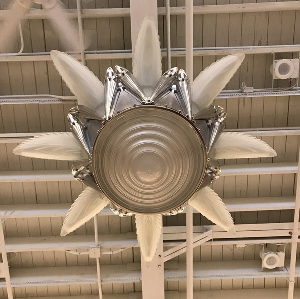 Stunning French Art Deco Chandelier Signed by G Leleu