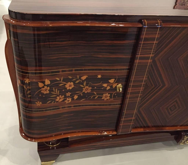 French Art Deco Macassar "Zigzag" Buffet, circa 1920s