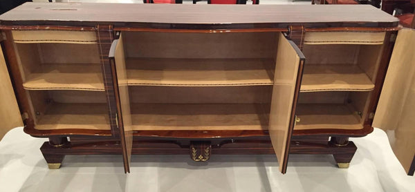 French Art Deco Macassar "Zigzag" Buffet, circa 1920s