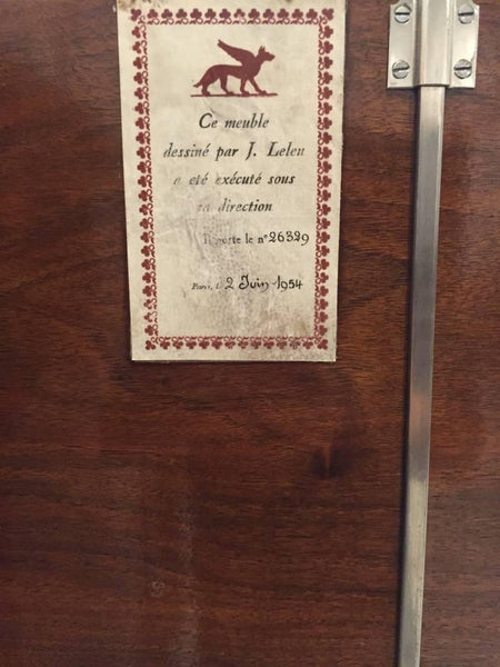 Jules Leleu Signed Cabinet French Art Deco