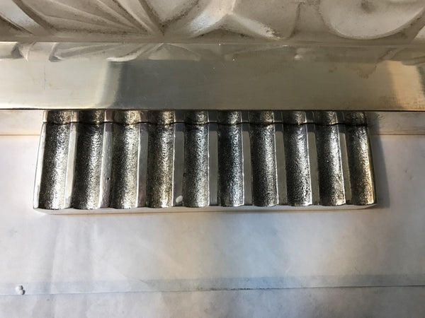 Pair of French Art Deco Sconces with Geometric Motif by Sabino