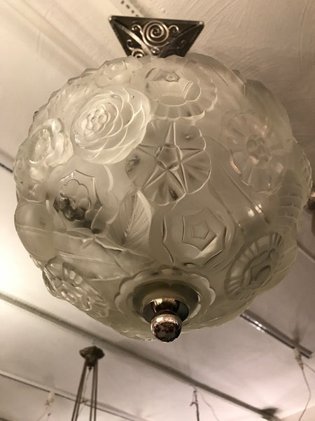 French Art Deco Chandelier Signed by Sabino