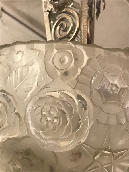 French Art Deco Chandelier Signed by Sabino