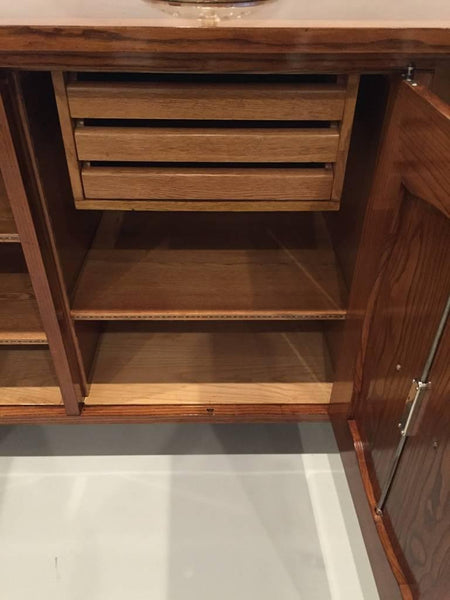 French Art Deco Five-Door Buffet with Silver Plaques