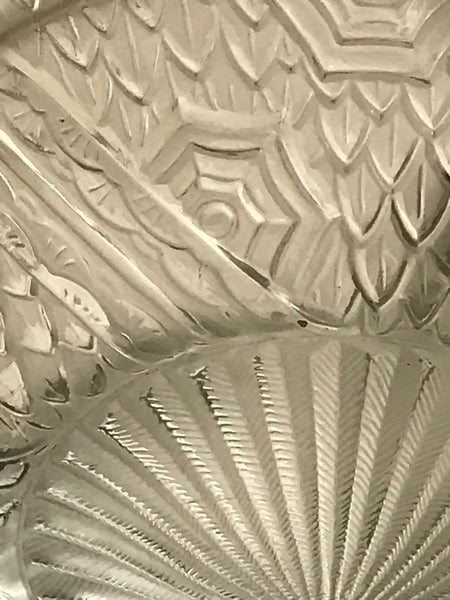 French Art Deco Pendant Chandelier by Schneider