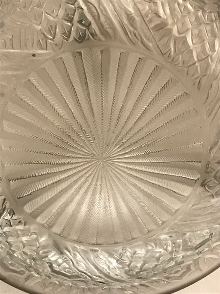 French Art Deco Pendant Chandelier by Schneider