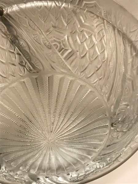 French Art Deco Pendant Chandelier by Schneider