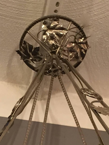 French Art Deco Chandelier with Grapes Motif
