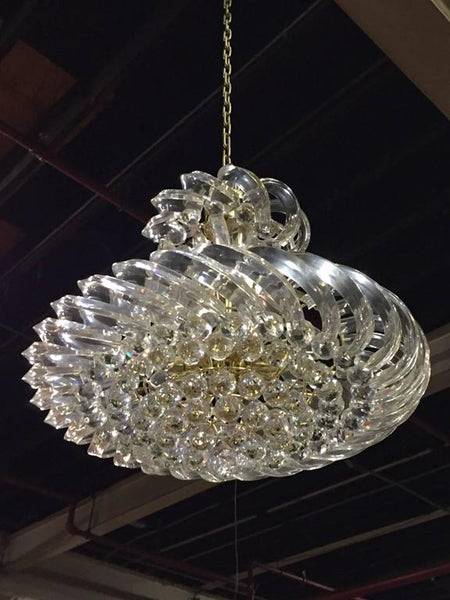 Mid Century Chandelier Lucite and Decorative Balls