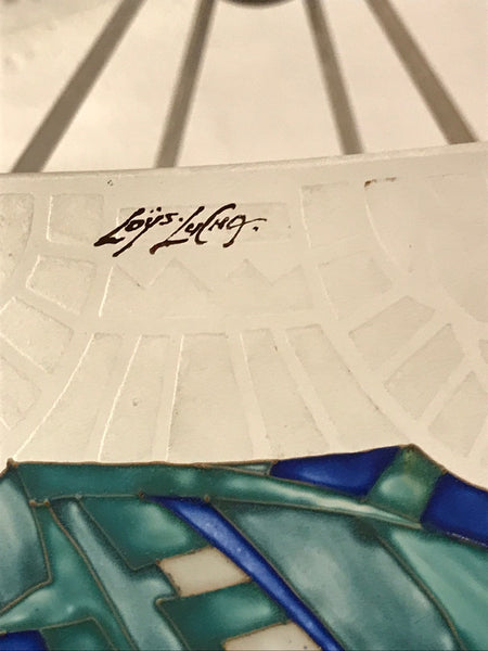 French Art Deco Chandelier Signed by Loys Lucha