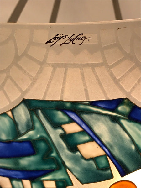 French Art Deco Chandelier Signed by Loys Lucha