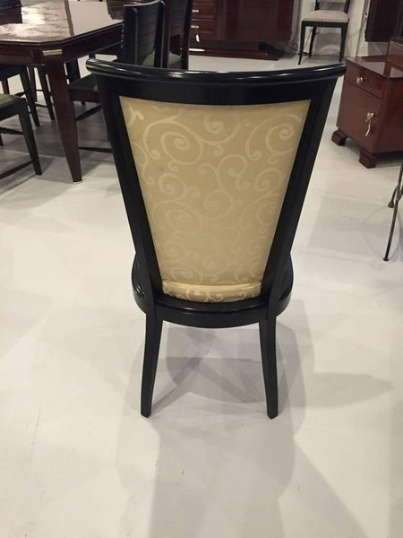 French Art Deco Ebonized Dining Chairs Set of Six