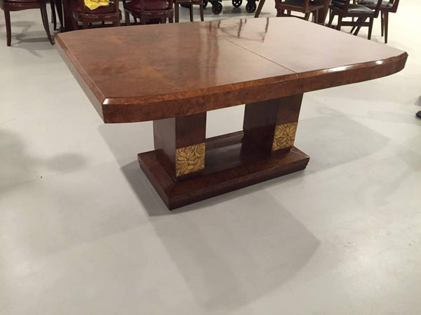 Burl Amboyna French Art Deco Dining Table