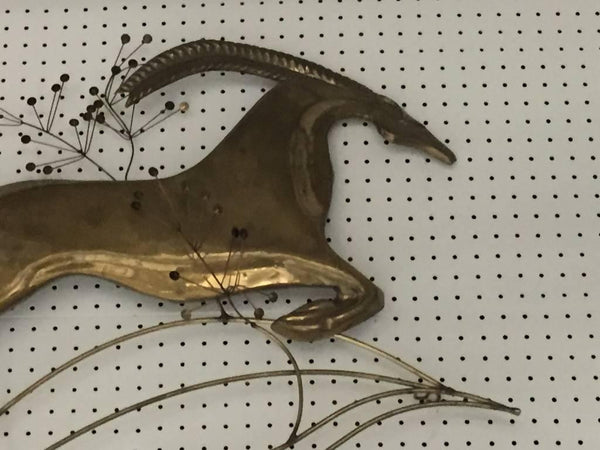 C. Jere Art Deco Style "Deer Running" Wall Sculpture