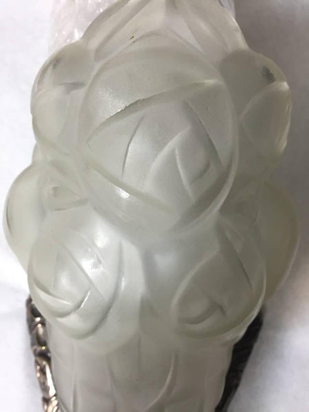 Pair of French Art Deco Signed Degue Sconces