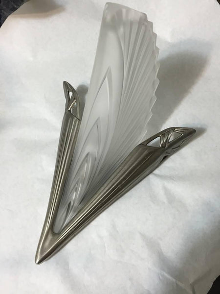 Pair of French Art Deco "Feather" Sconces