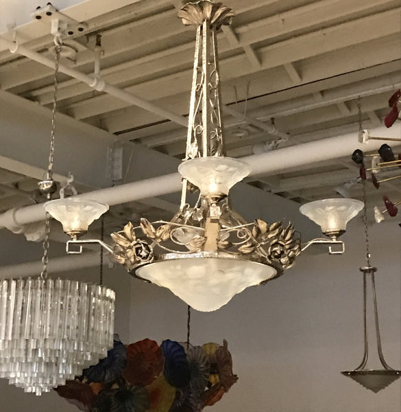 French Art Deco Chandelier Signed by P. Maynadier