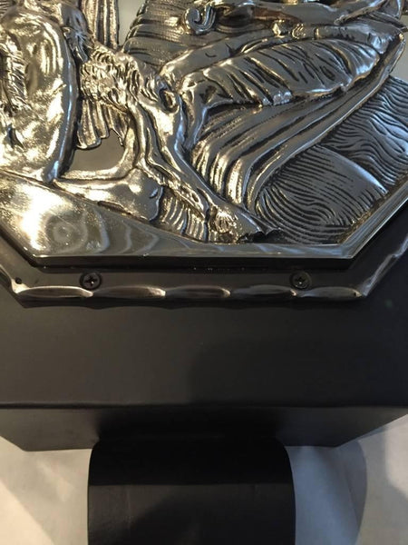 Pair of French Art Deco Theater Sconces Iron Nickel over Bronze