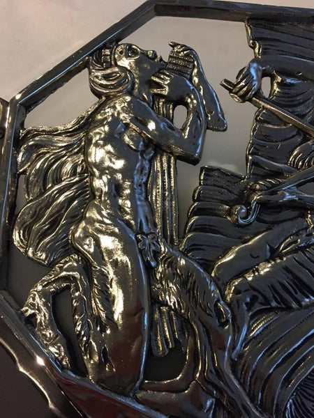 Pair of French Art Deco Theater Sconces Iron Nickel over Bronze