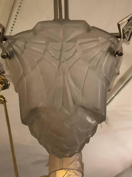 French Art Deco Geometric Chandelier