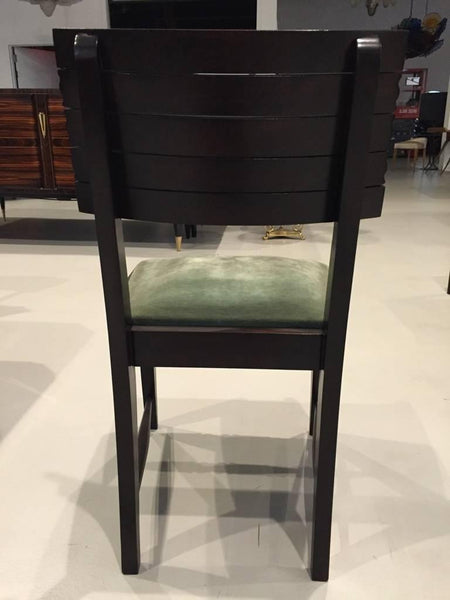 Six Gaston Poisson Attributed French Art Deco Dining Chairs