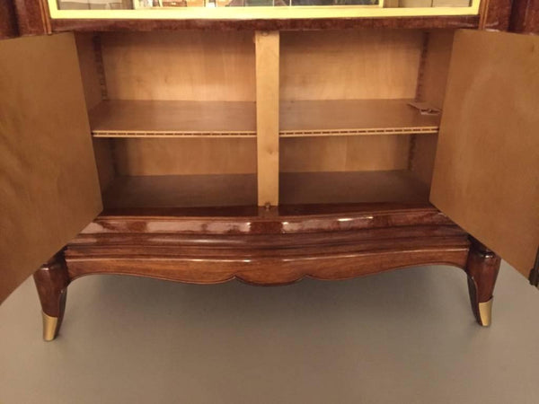 French Art Deco Vitrine or Display Cabinet in the Style of Jules Leleu