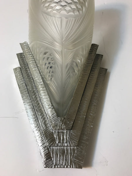 Pair of French Art Deco Geometric Scones