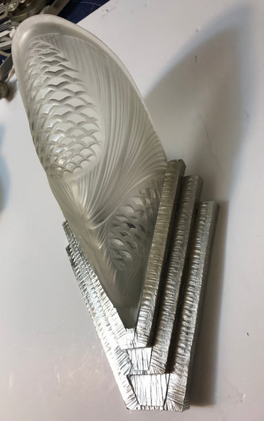 Pair of French Art Deco Geometric Scones