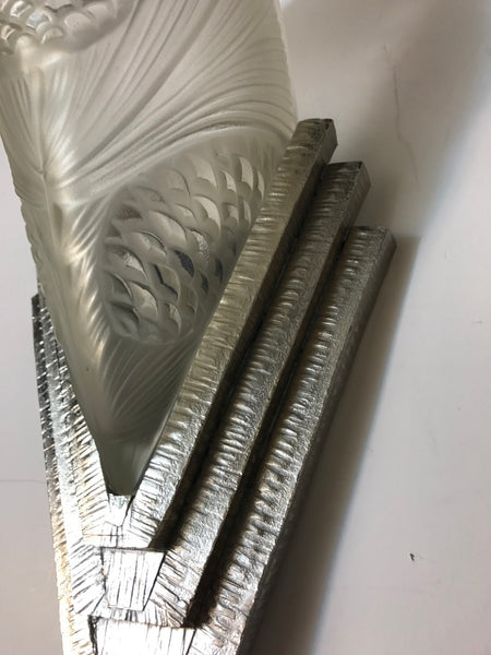 Pair of French Art Deco Geometric Scones