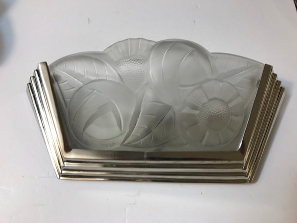 Pair of French Art Deco Wall Sconces Signed by Degue