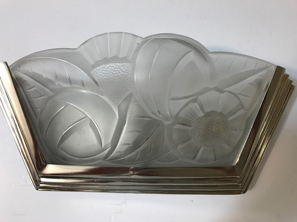 Pair of French Art Deco Wall Sconces Signed by Degue