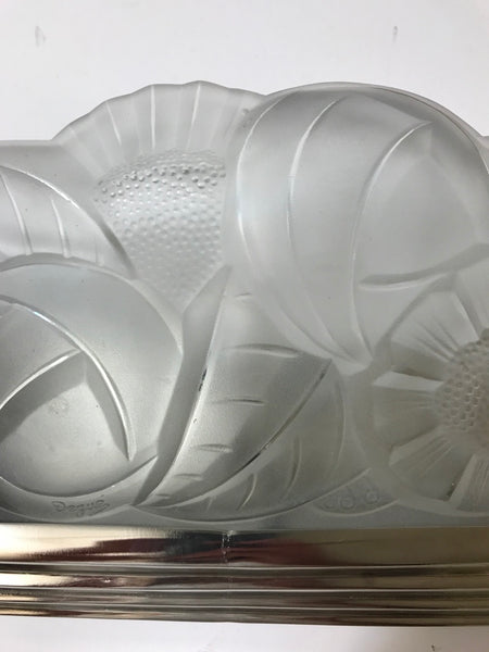 Pair of French Art Deco Wall Sconces Signed by Degue